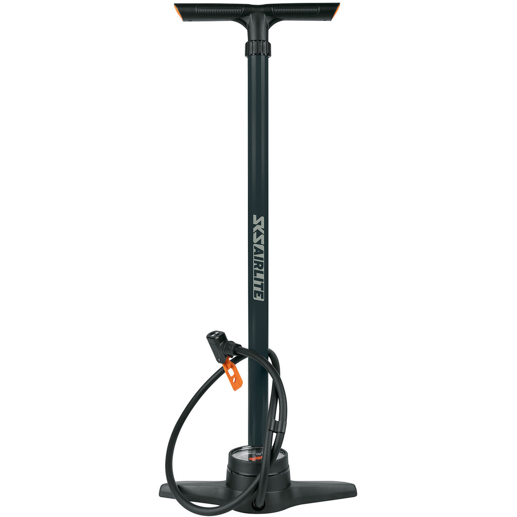 SKS Airlite 10.0 Hochdruck-Fahrradpumpe, Standpumpe 10 bar, Multi DV SV AV, dunkelgrün
