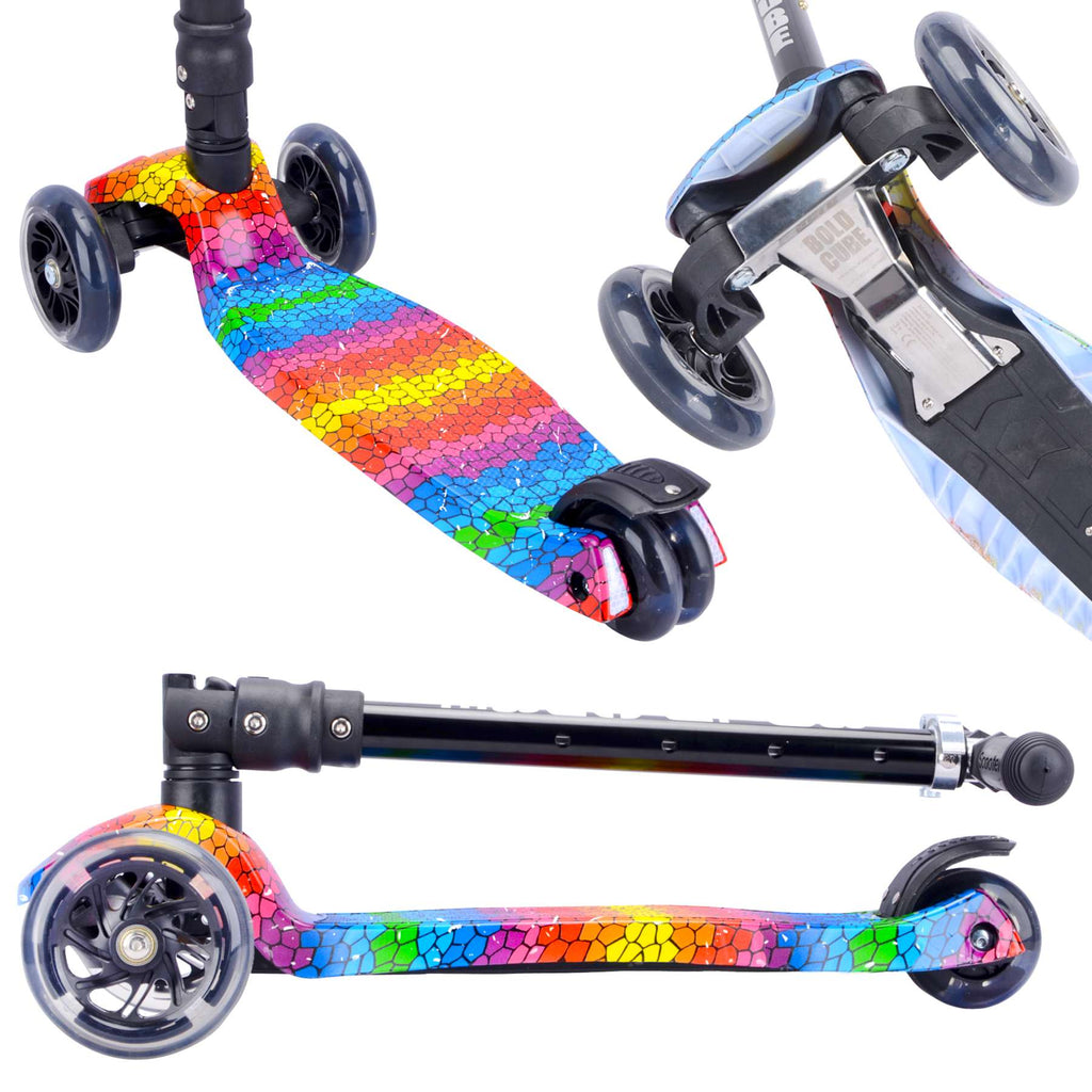 BOLDCUBE Großer Dreirad-Scooter - Crystal Rubix