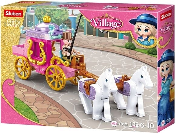 Sluban girl's dream koets met 2 paarden (m38-b0872)