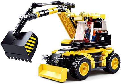 Sluban construction graafmachine op wielen (m38-b0805)