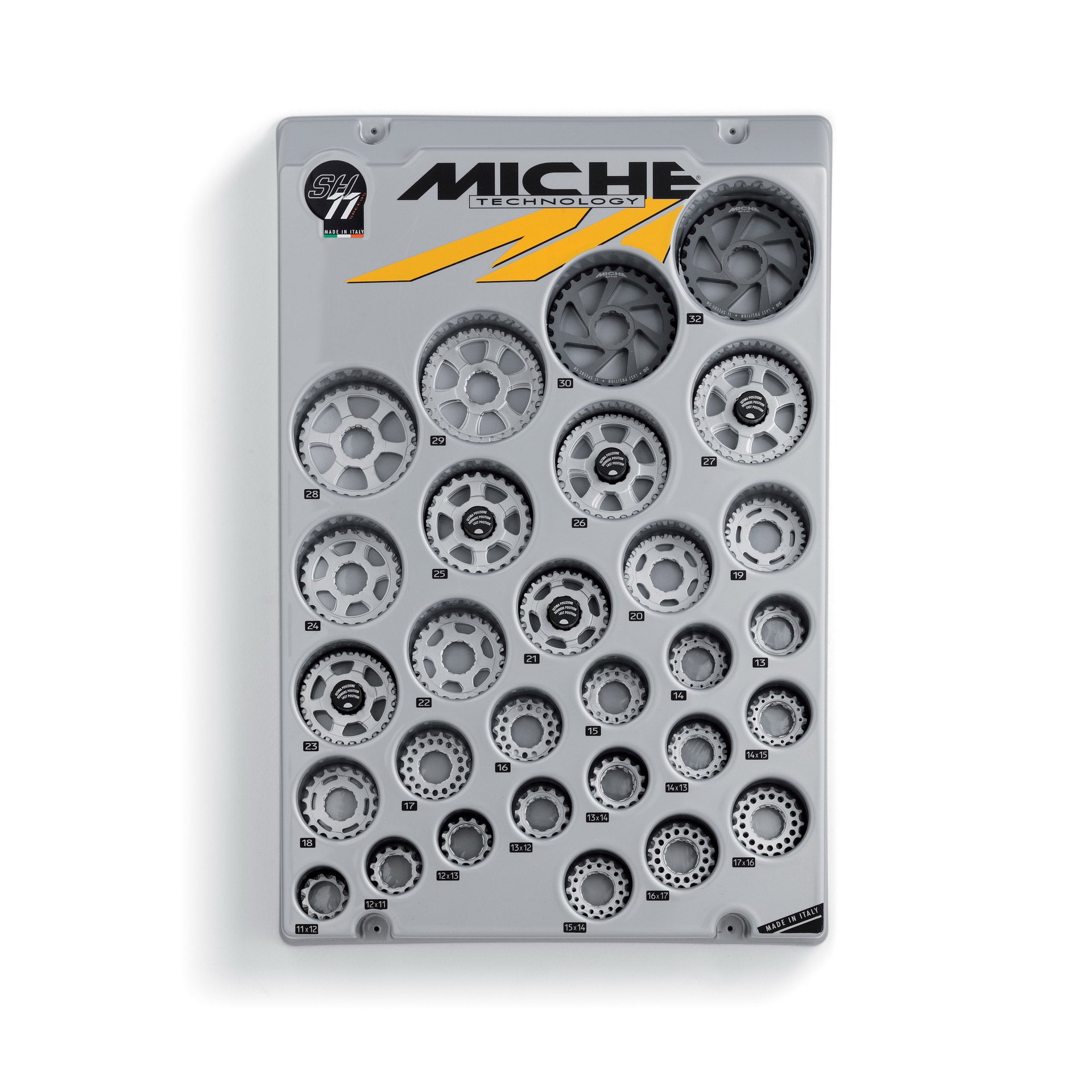 Miche-Display mit Shimano 10V-Ritzeln