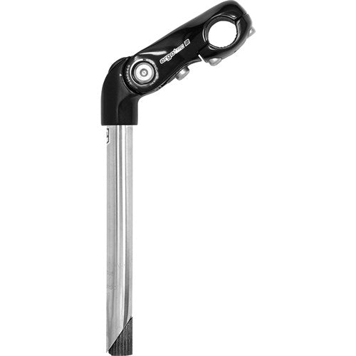 Vorbau 22 mm, verstellbar, schwarzer Edelstahl, 230 90 mm
