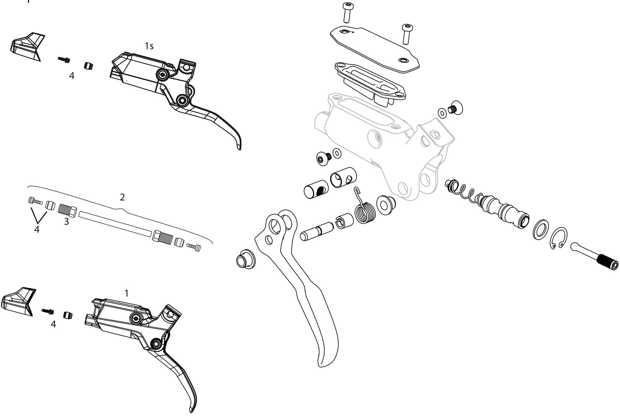 Sram scheibenbremse db8 disc brake db8 rear 1800mm