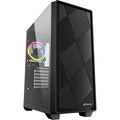 Sharkoon vs8 rgb black midi tower behuizing (zwart | 2x usb-a | 1x usb-c | rgb | tempered glass)