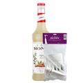 Monin siroop almond (70 cl) + siroop pompje (10ml)