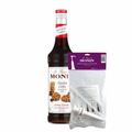 Monin siroop chocolate cookie (70 cl) + siroop pompje (10ml)