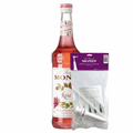 Monin siroop rose (70 cl) + siroop pompje (10ml)