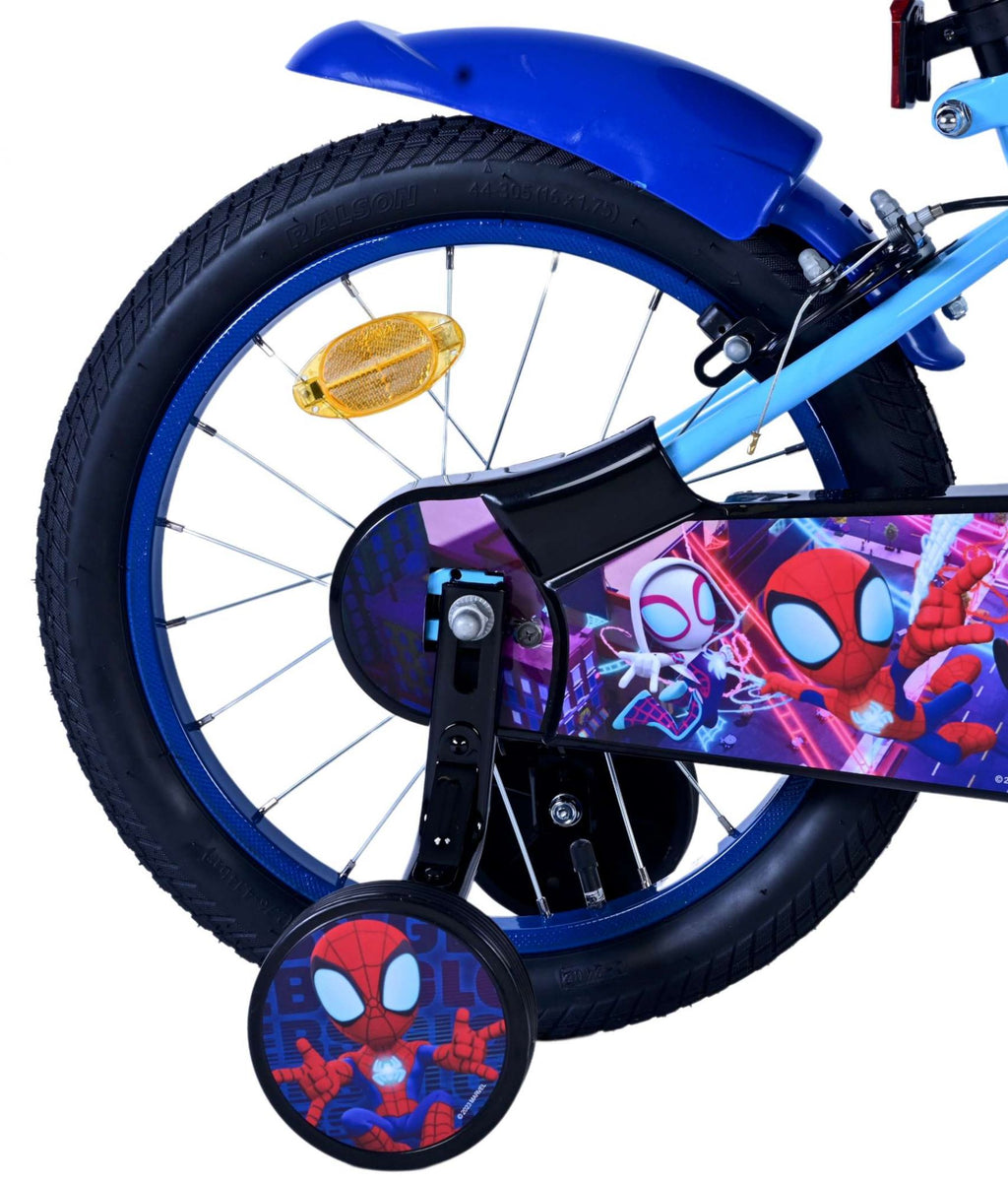 Spidey Kinderfahrrad - Jungen - 16 Zoll - Blau - Zwei Handbremsen