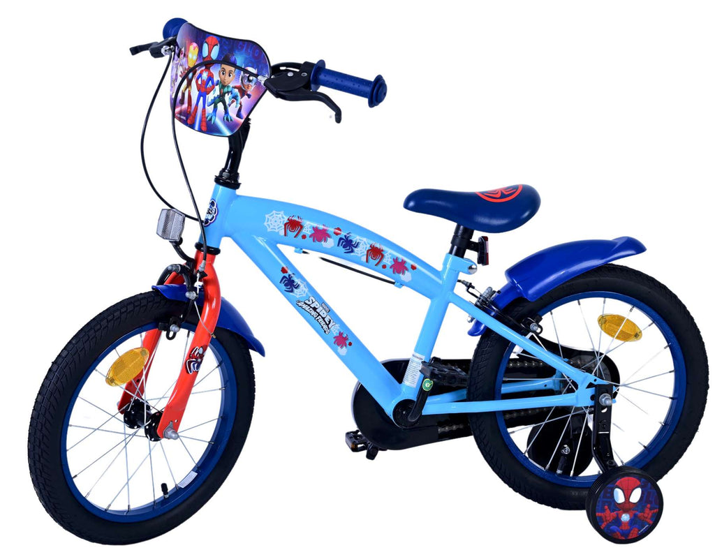 Spidey Kinderfahrrad - Jungen - 16 Zoll - Blau - Zwei Handbremsen