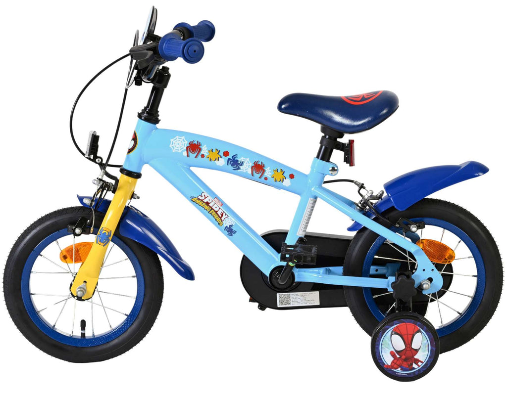 Spidey Kinderfahrrad - Jungen - 12 Zoll - Blau - Zwei Handbremsen