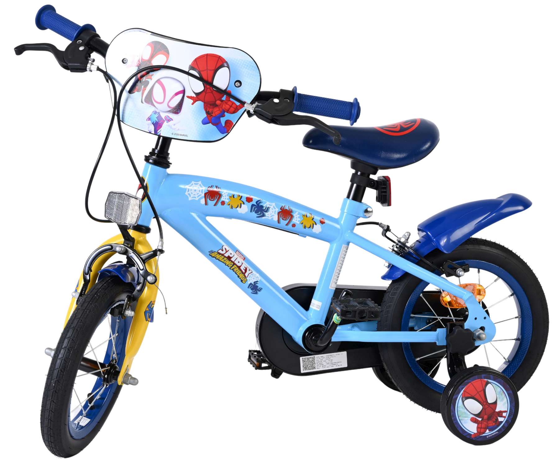Spidey Kinderfahrrad - Jungen - 12 Zoll - Blau - Zwei Handbremsen