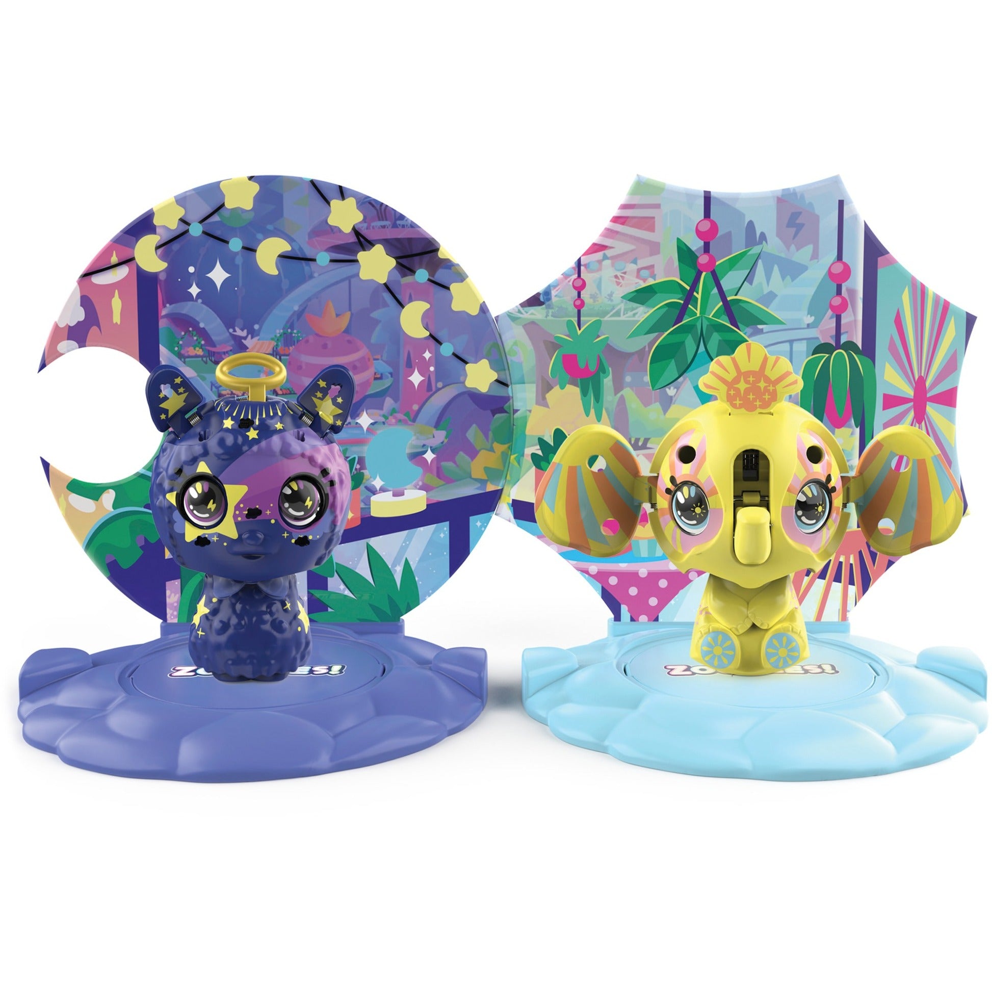 Spielset Lama und Elefant Junior Lila Weiß 6-teilig