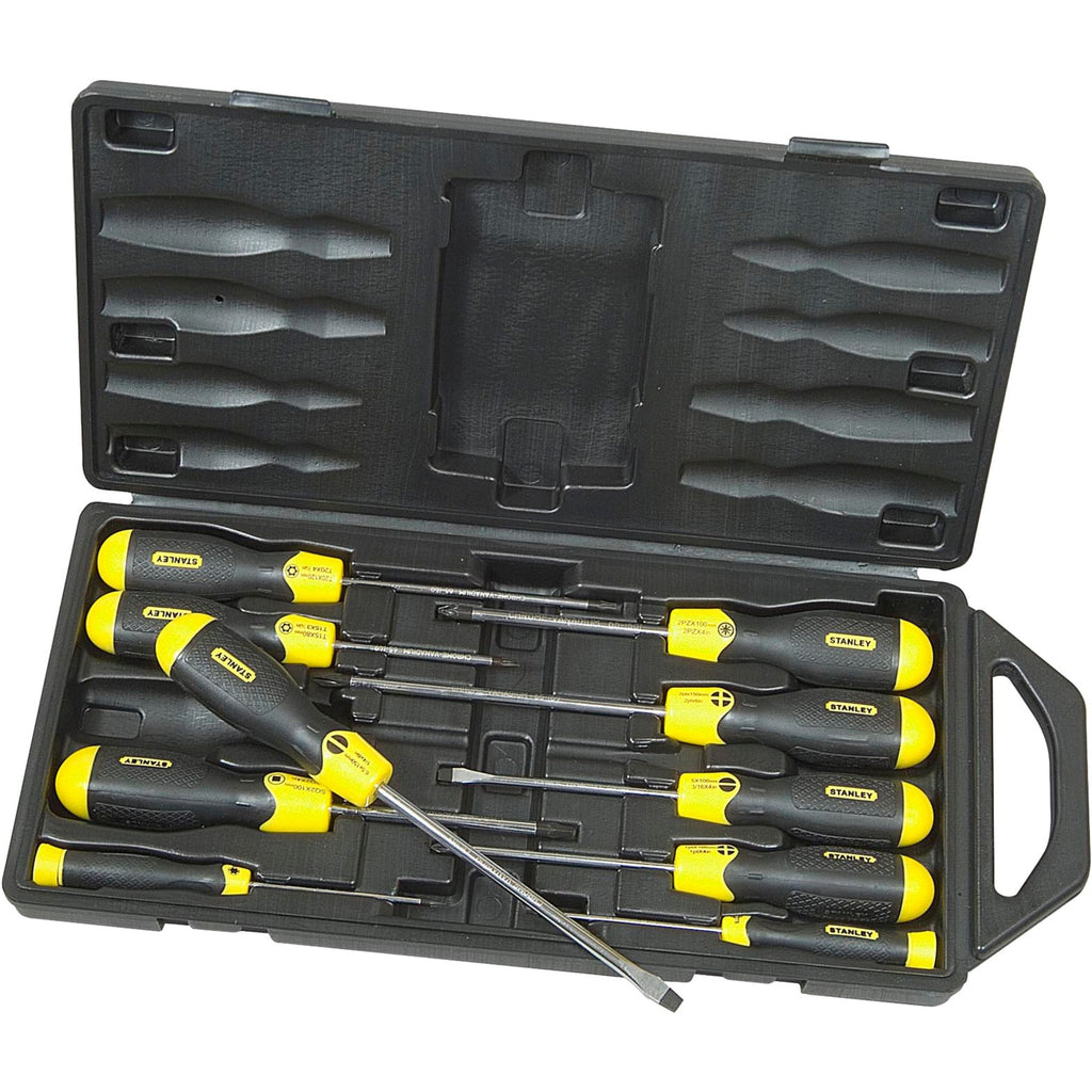 Stanley cushiongrip schroevendraaierset 10-delig (st pz) (10-delig)
