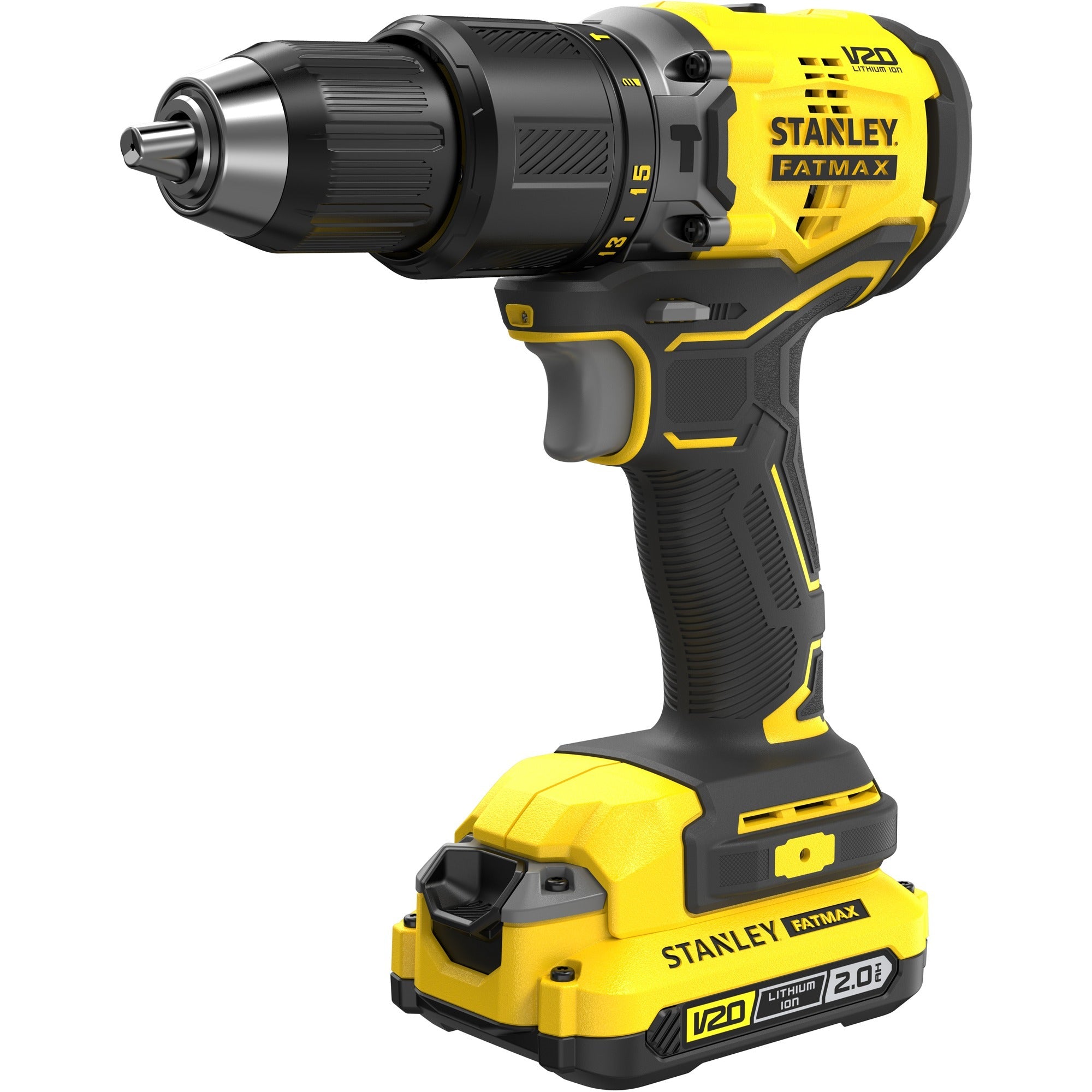 Stanley fatmax sfmcd715d2k v20 18v bl schroefklopboor | 2x 2.0ah - sfmcd715d2k-qw
