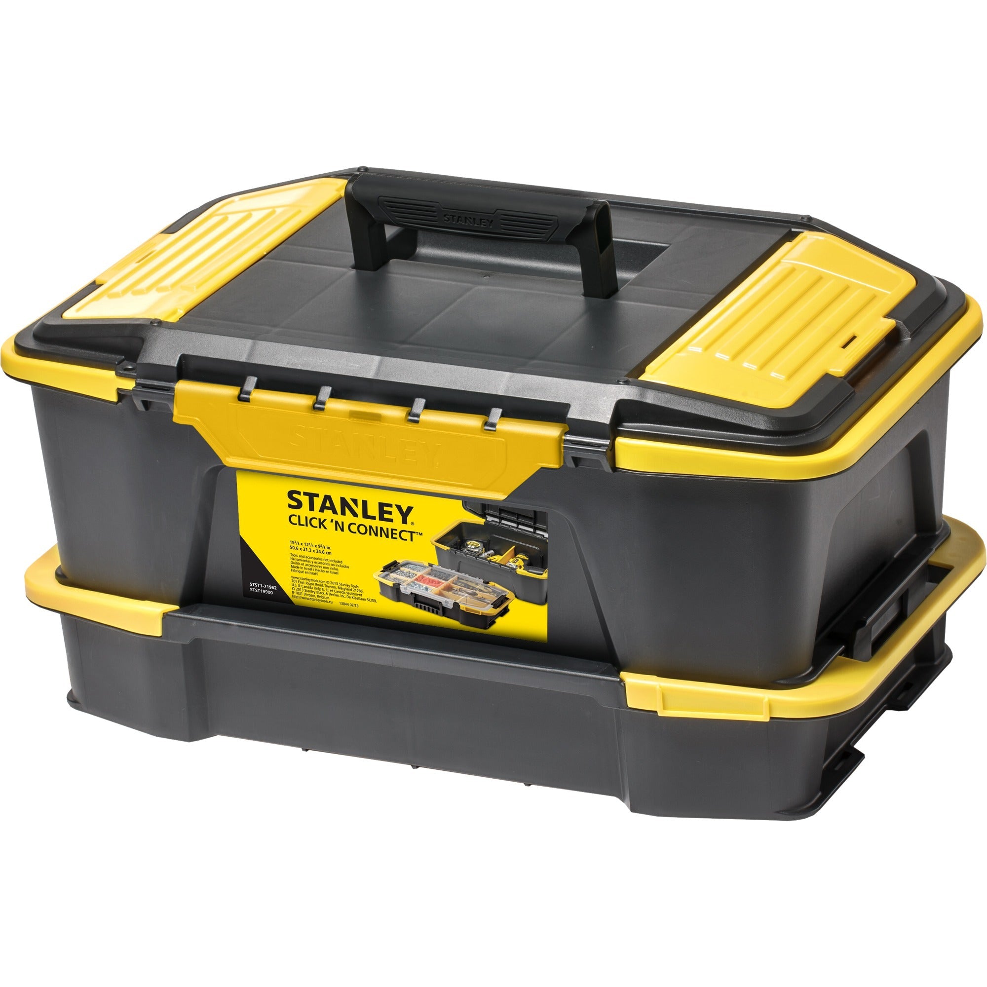 Stanley gereedschapskoffer click connect met organizer gereedschapskist (zwart geel)