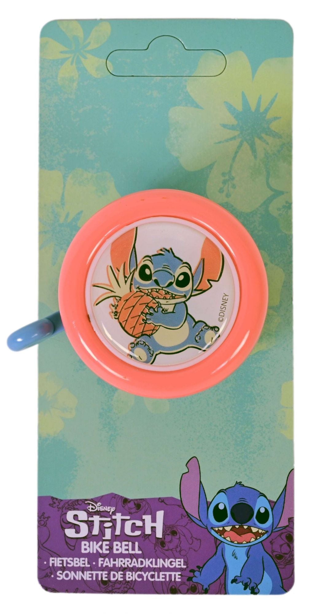 Stich disney stitch fietsbel - roze koraal blauw