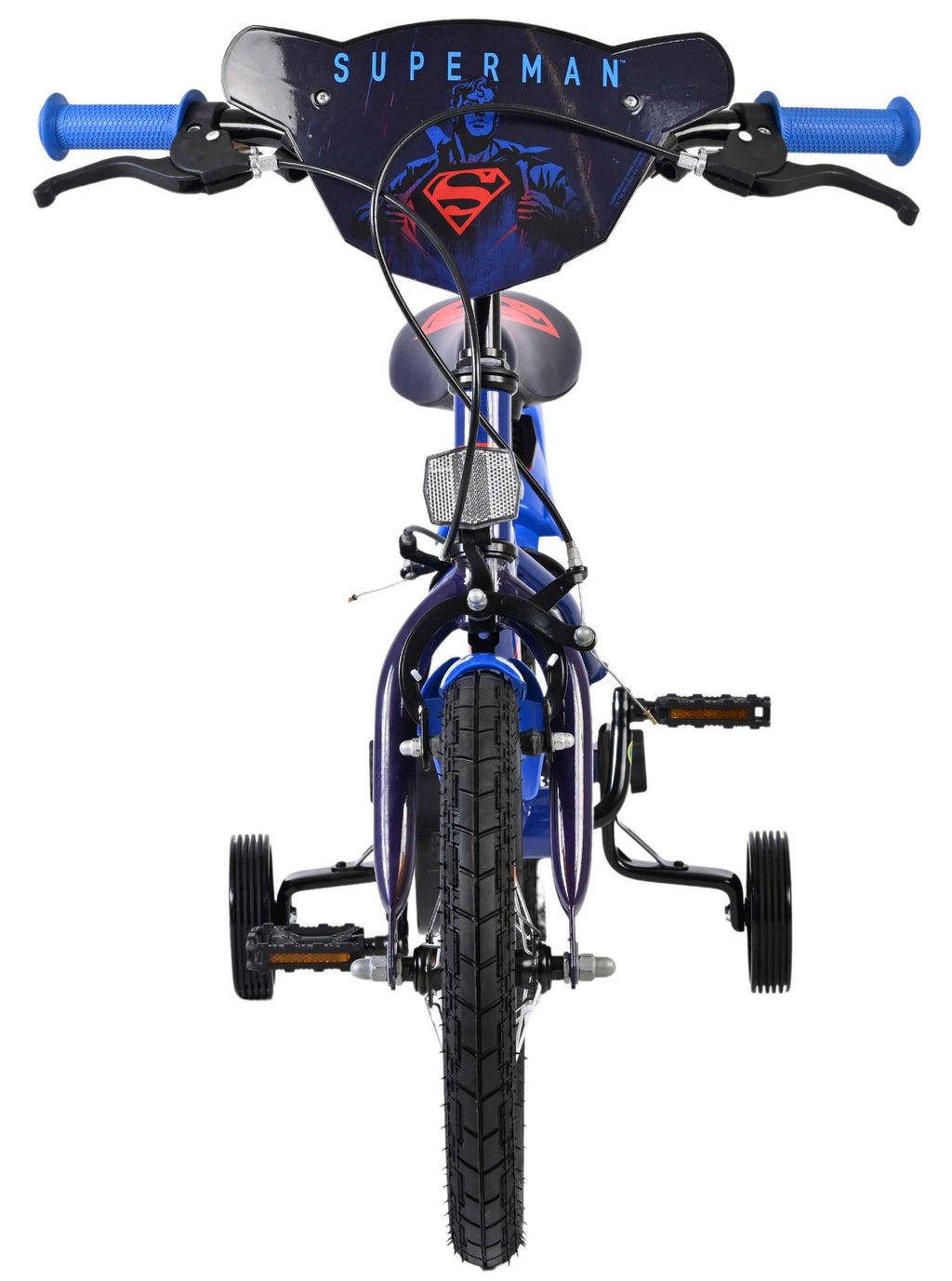 Volare superman kinderfiets - jongens - 14 inch - blauw - twee handremmen