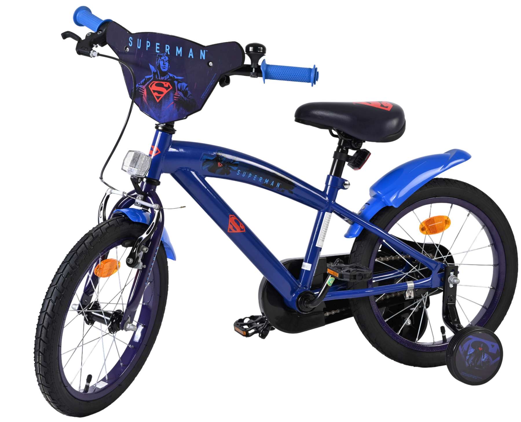 Volare superman kinderfiets - jongens - 16 inch - blauw