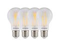 Sylvania ledlamp - e27 - 806 lm - bol - helder - filament - 4 stuks