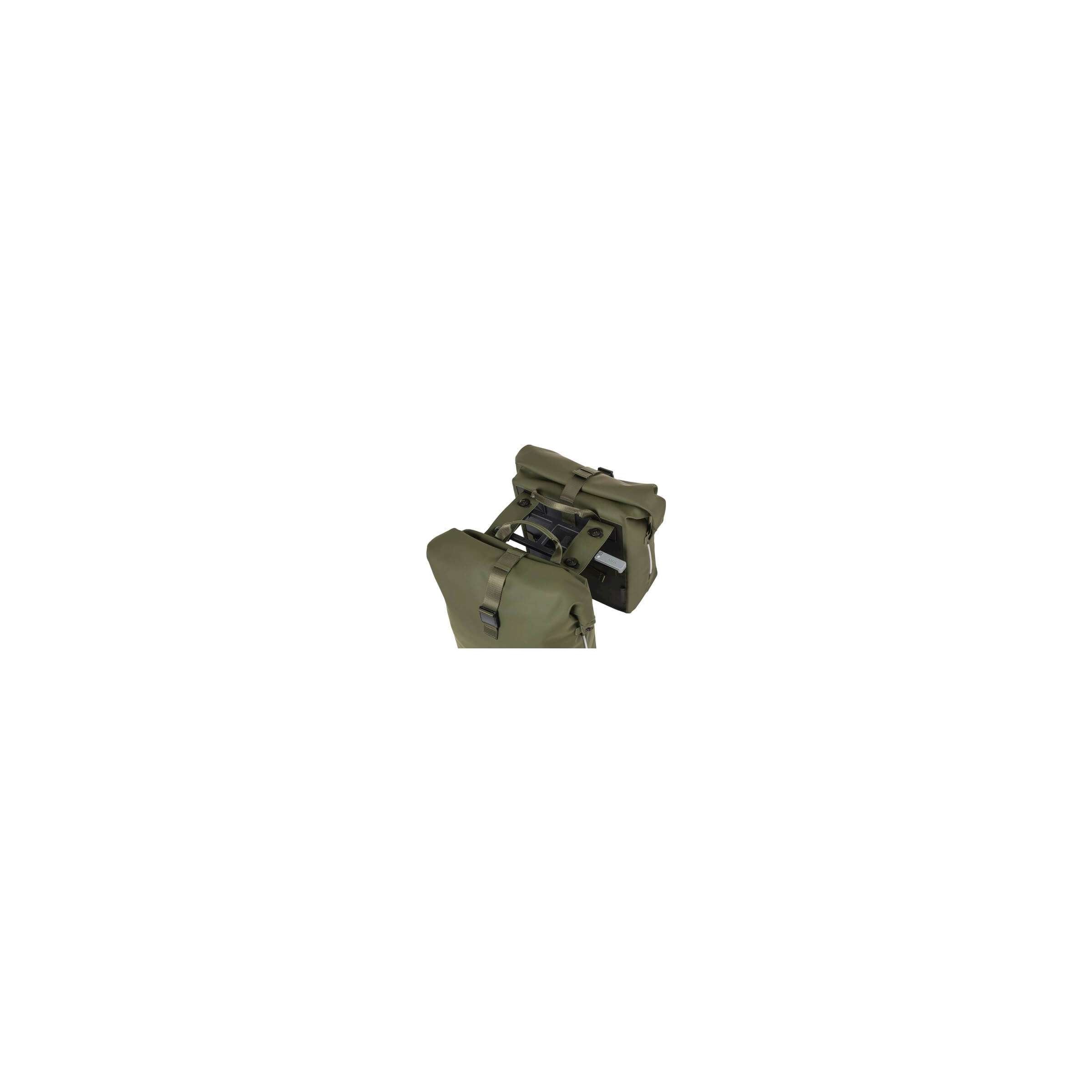 Basil dubbele fietstas soho nordlicht mik 41 liter 15 x 31 x 38 cm - moss green