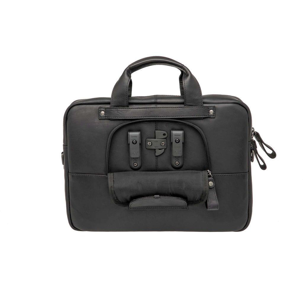 Neue Looxs Laptoptasche Luko aus Leder, 7,5 l, schwarz