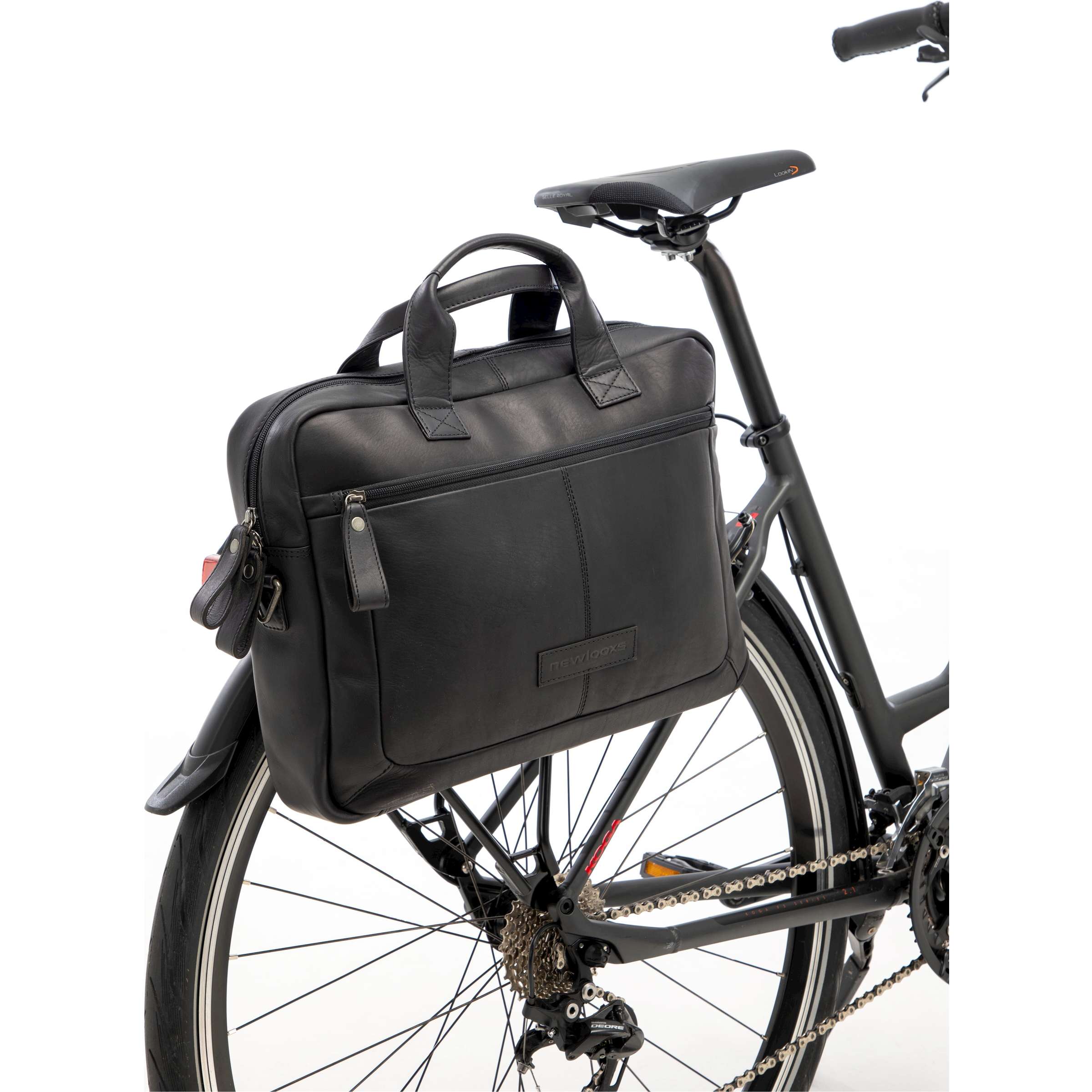 Neue Looxs Laptoptasche Luko aus Leder, 7,5 l, schwarz