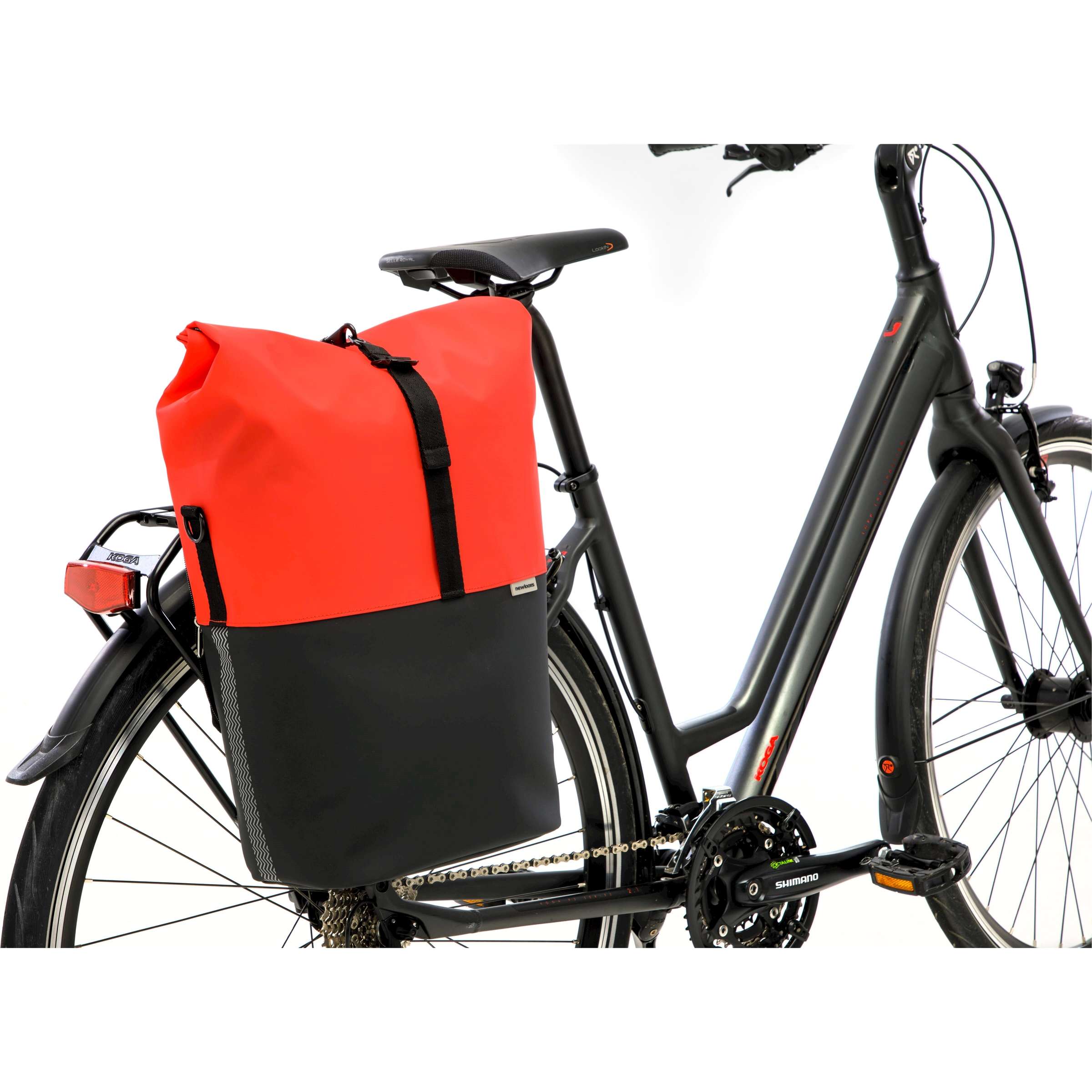 Neue Looxs Nyborg Fahrradtasche, 17 Liter, 30 x 17 x 37 cm, rot und schwarz
