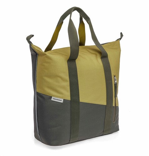 Neue Looxs Kota Fahrradtasche, 24 Liter, 45 x 18 x 36 cm, olivgelb