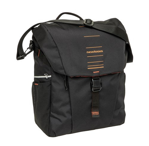 Neue Looxs Vigo Einzel-Packtasche – 20 Liter – 30 x 19 x 40 cm – Schwarz-Orange