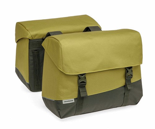 Doppelte Fahrradtasche New Looxs Joli, 37 Liter, 38 x 18 x 29 cm (2x) – olivgelb
