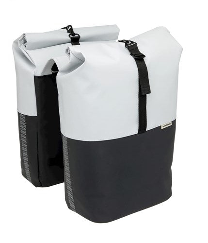 Neue Looxs Nyborg Doppel-Packtasche, 34 Liter – 30 x 17 x 37 cm (x2) – hellgrau-schwarz