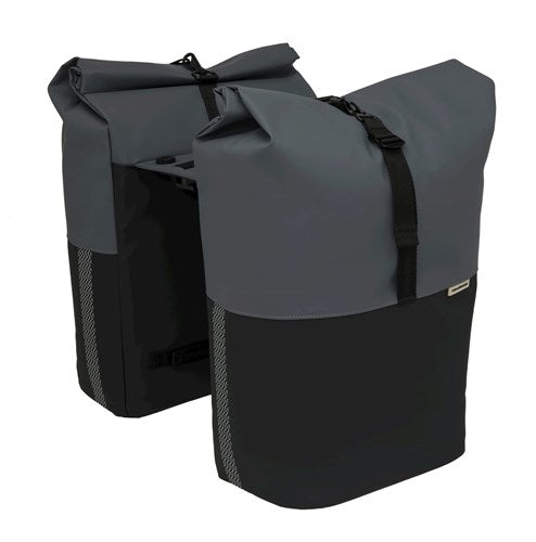 Neue Looxs Nyborg MIK 34 Liter Doppel-Packtasche - 30 x 17 x 37 cm (x2) - dunkelgrau schwarz