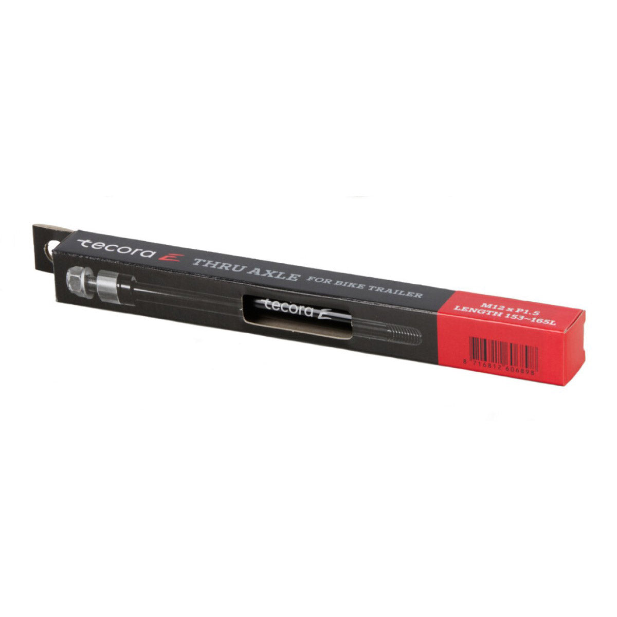 Tecora e Steckachsen-Fahrradanhänger M12 x P1,5 Länge 153–165 mm