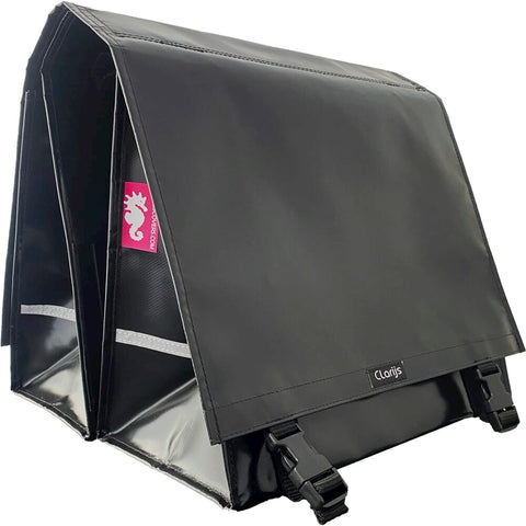 Fahrradbeutel Doppel XL PVC 46L mit Pause schwarz