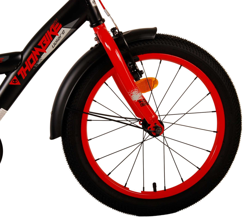 Volare Thombike Kinderfahrrad - Jungen - 18 Zoll - Schwarzrot