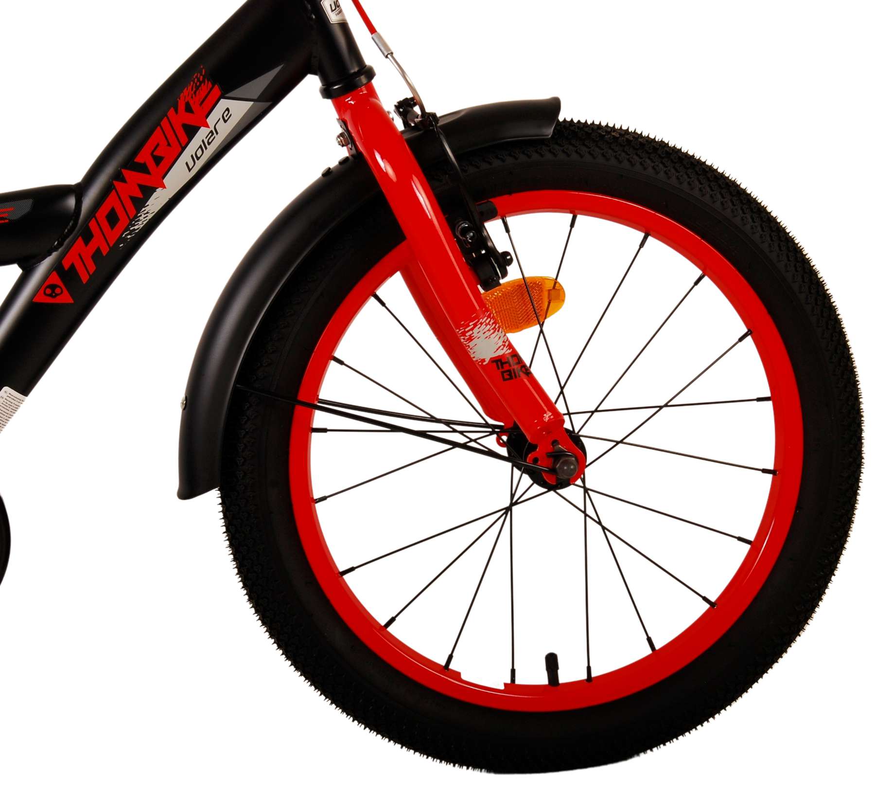 Volare Thombike Kinderfahrrad - Jungen - 18 Zoll - Schwarzrot