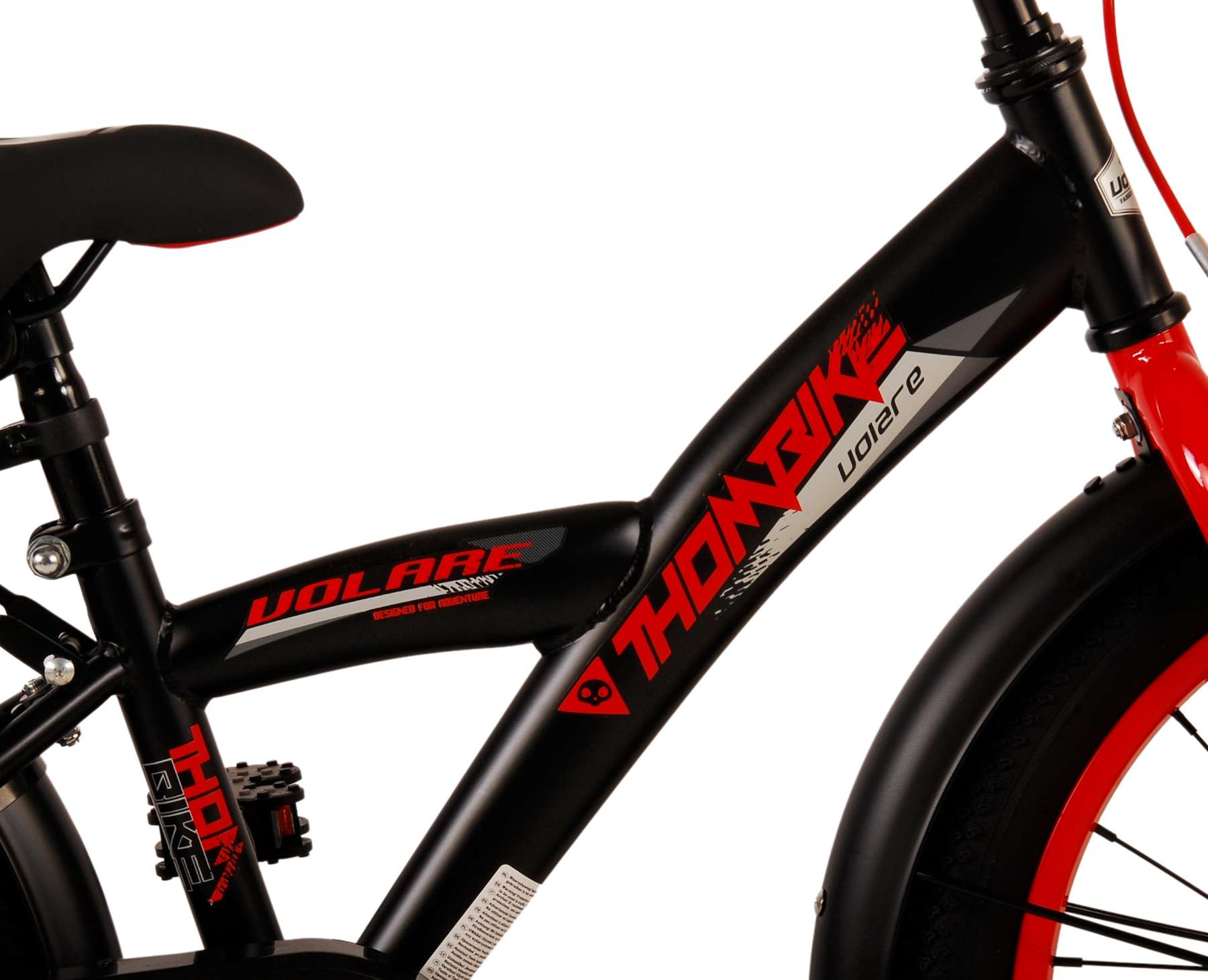 Volare Thombike Kinderfahrrad - Jungen - 18 Zoll - Schwarzrot