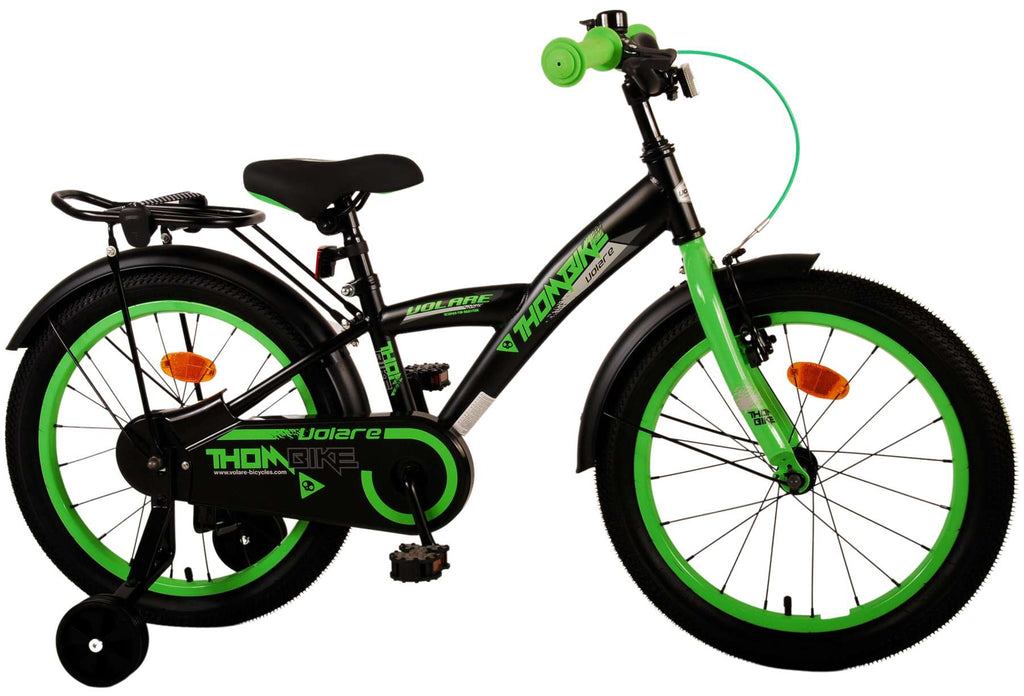 Volare Thombike Kinderfahrrad - Jungen - 18 Zoll - schwarz Grün