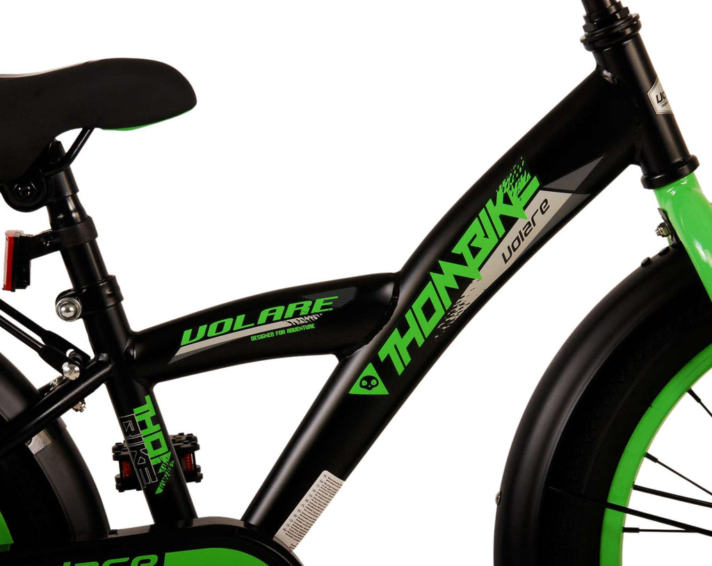 Volare Thombike Kinderfahrrad - Jungen - 18 Zoll - schwarz Grün