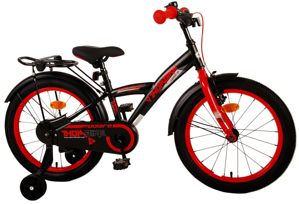 Volare Thombike Kinderfahrrad - Jungen - 18 Zoll - Schwarzrot