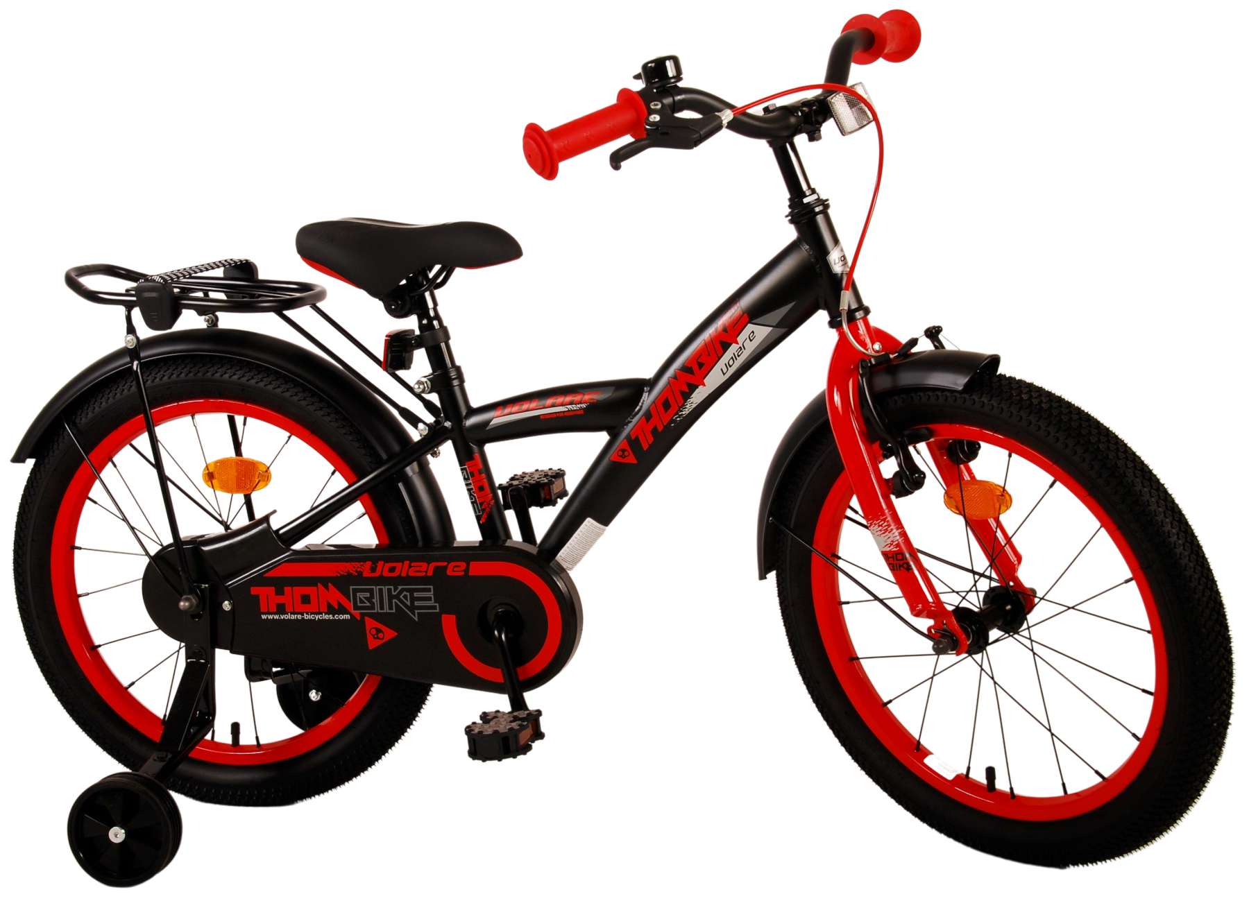 Volare Thombike Kinderfahrrad - Jungen - 18 Zoll - Schwarzrot