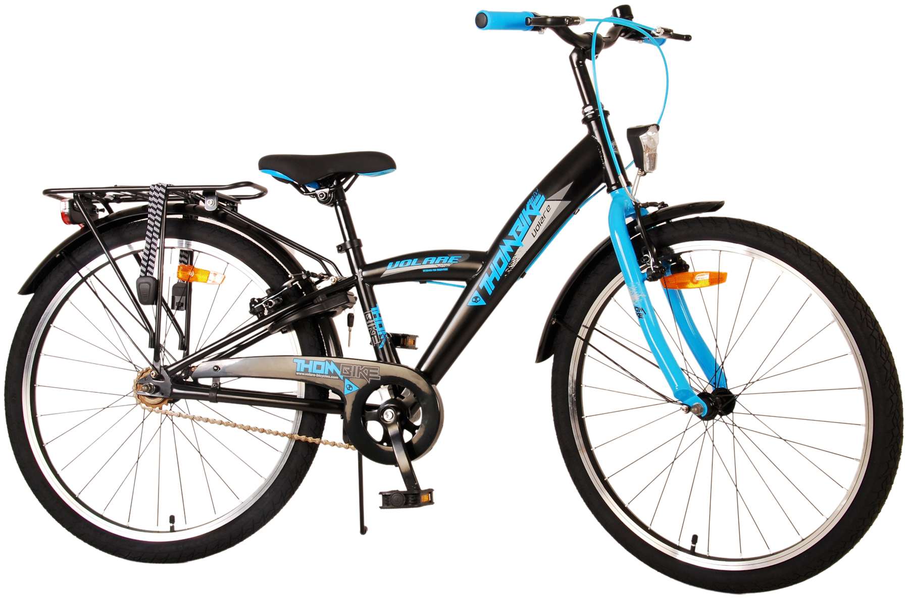 Volare thombike kinderfiets - jongens - 24 inch - zwart blauw - twee handremmen