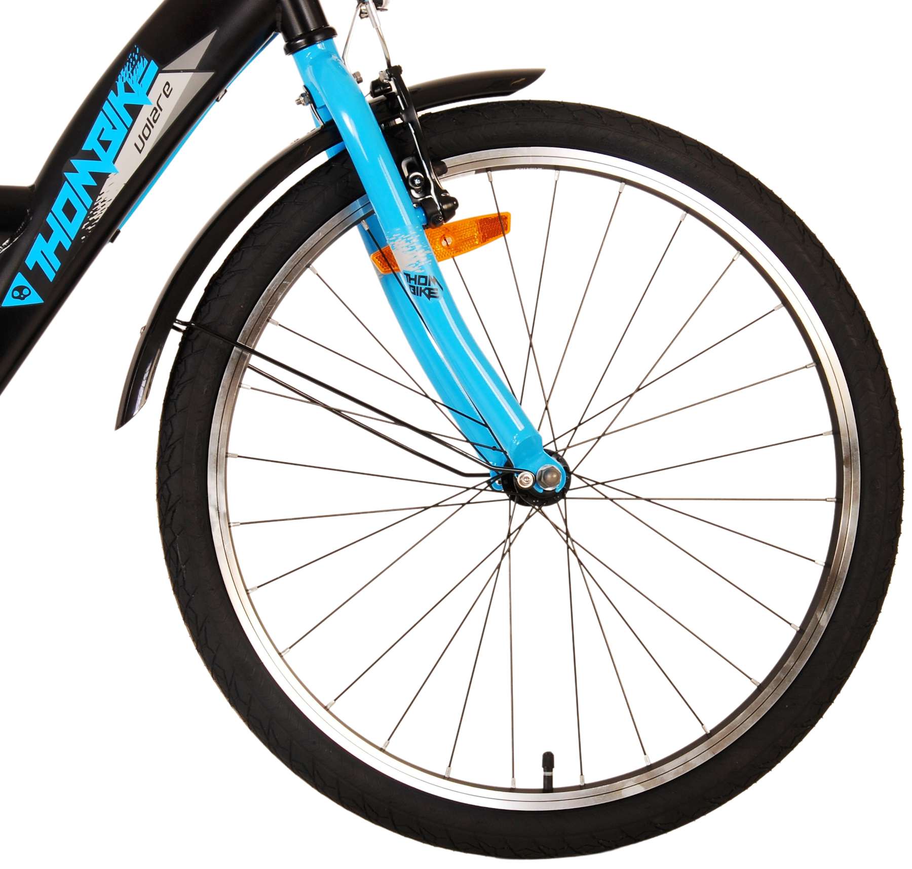 Volare thombike kinderfiets - jongens - 24 inch - zwart blauw - twee handremmen