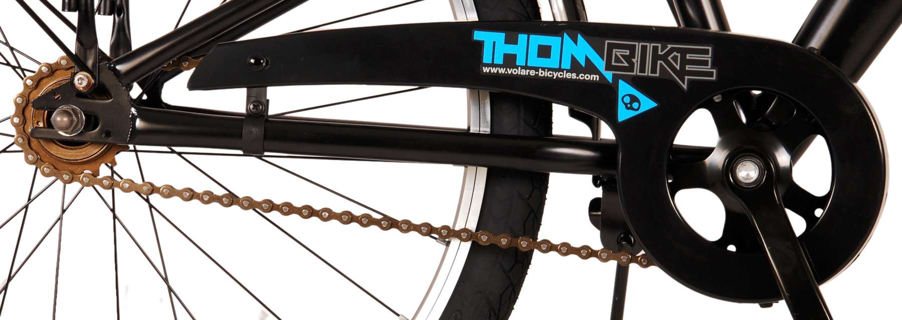 Volare thombike kinderfiets - jongens - 24 inch - zwart blauw - twee handremmen