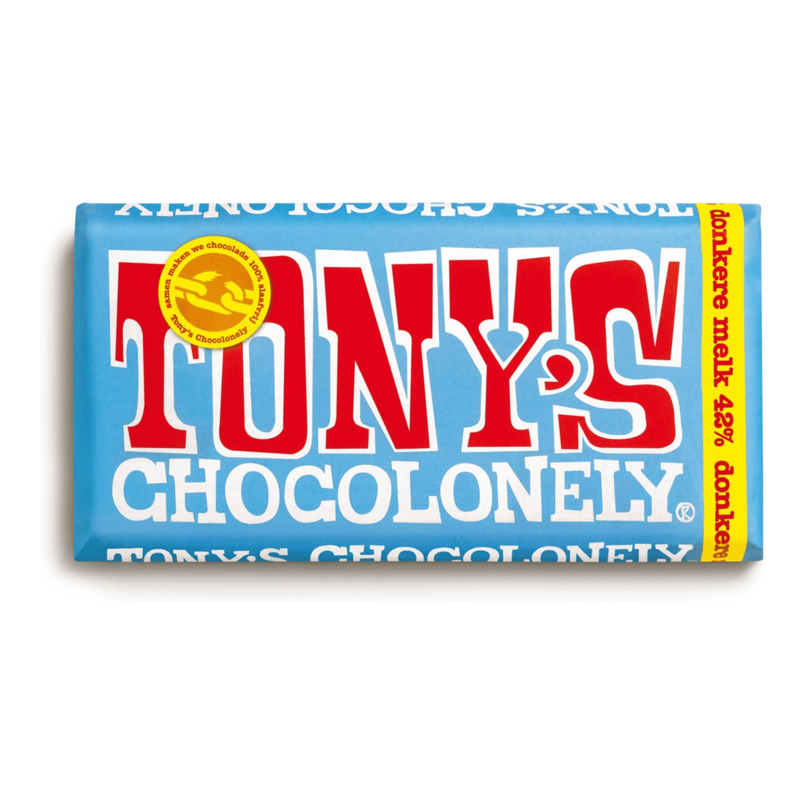 Tony's chocolonely reep donkere melk 42% (15x 180gr)