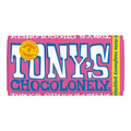 Tony's chocolonely reep wit framboos knettersuiker (15x 180gr)