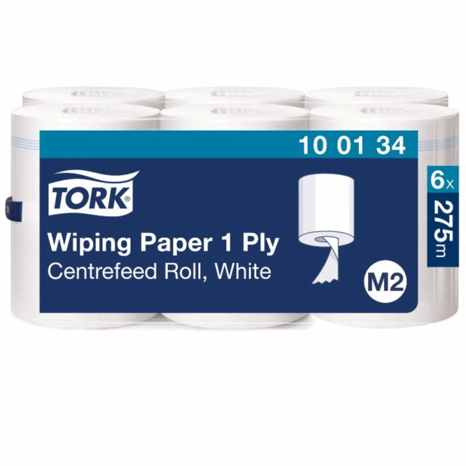 Tork poetspapier midi 1-laags 270 meter (6 rollen)