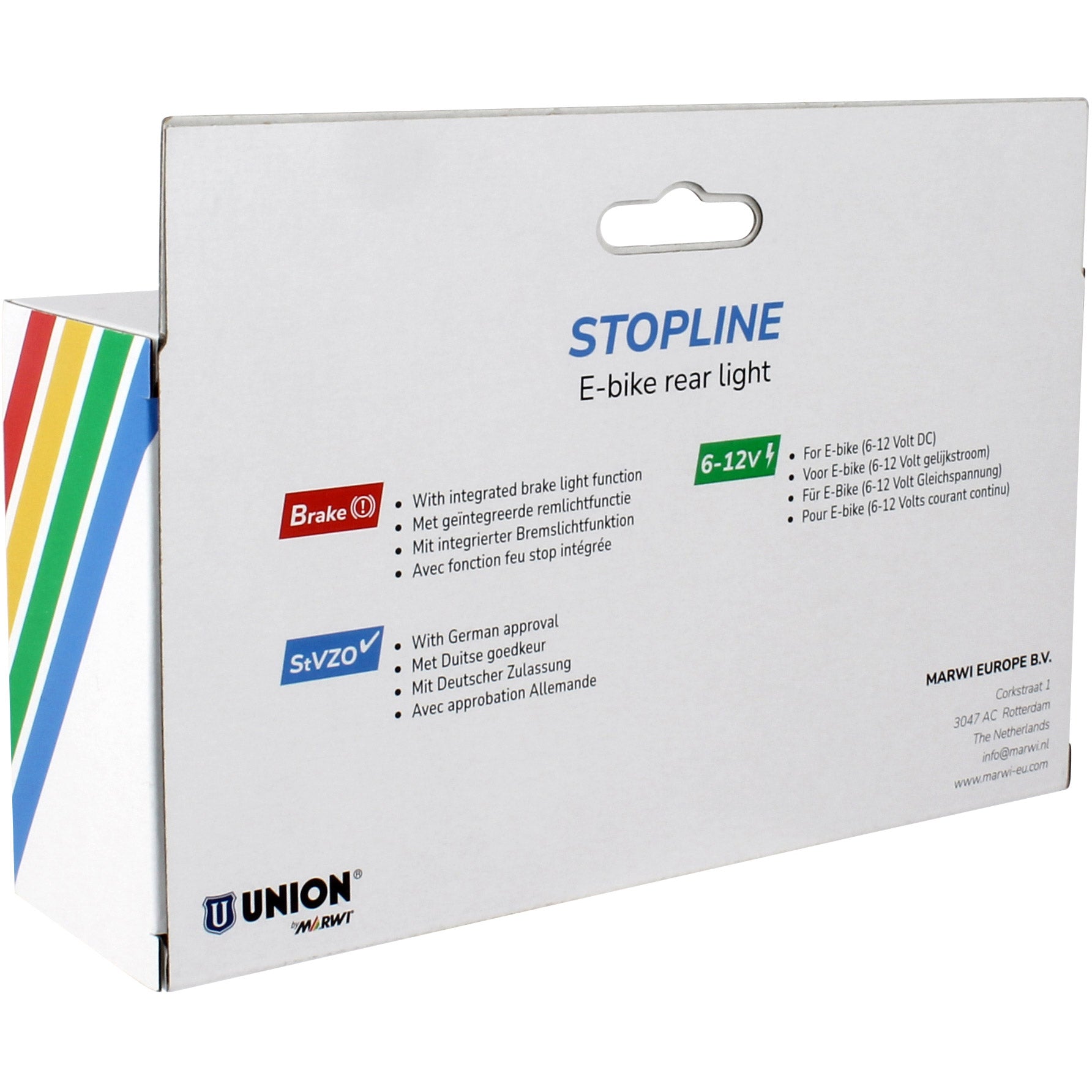 Union Rücklicht Stopline E-Bike 6-12V mit Bremslicht