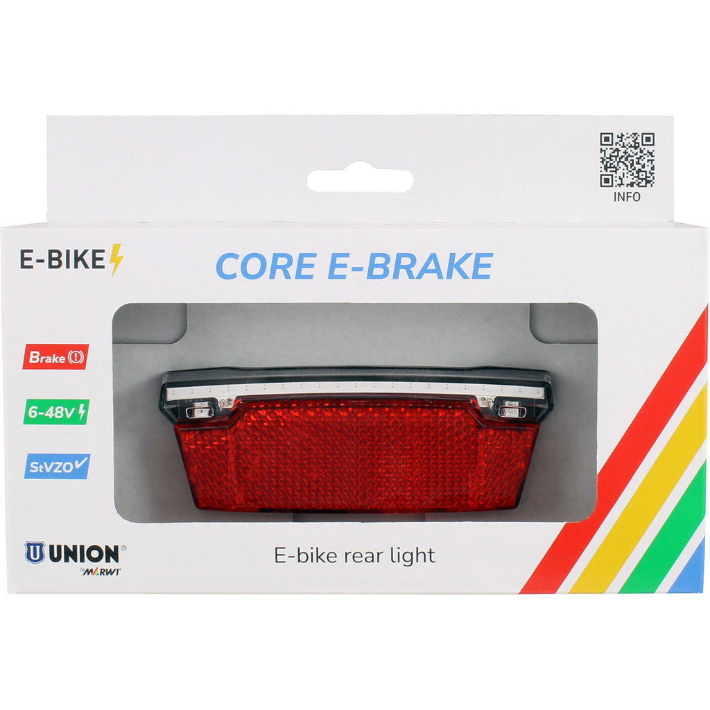 Union Rücklicht Core E-Bremse E-Bike 6-48V mit Bremslicht