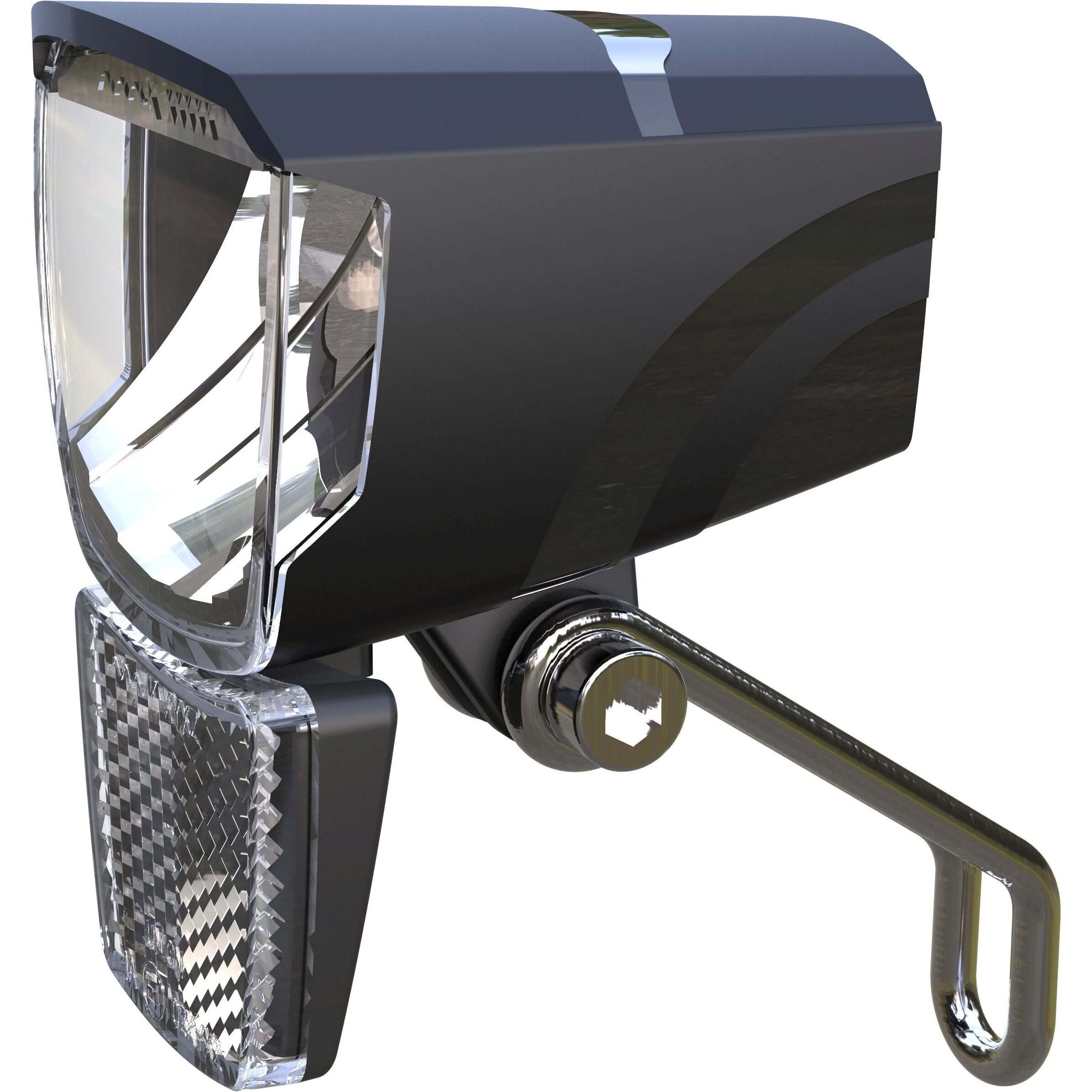 Union LED-Scheinwerfer für E-Bikes (6-44 V), Funkenschwarz, 50 Lux AM